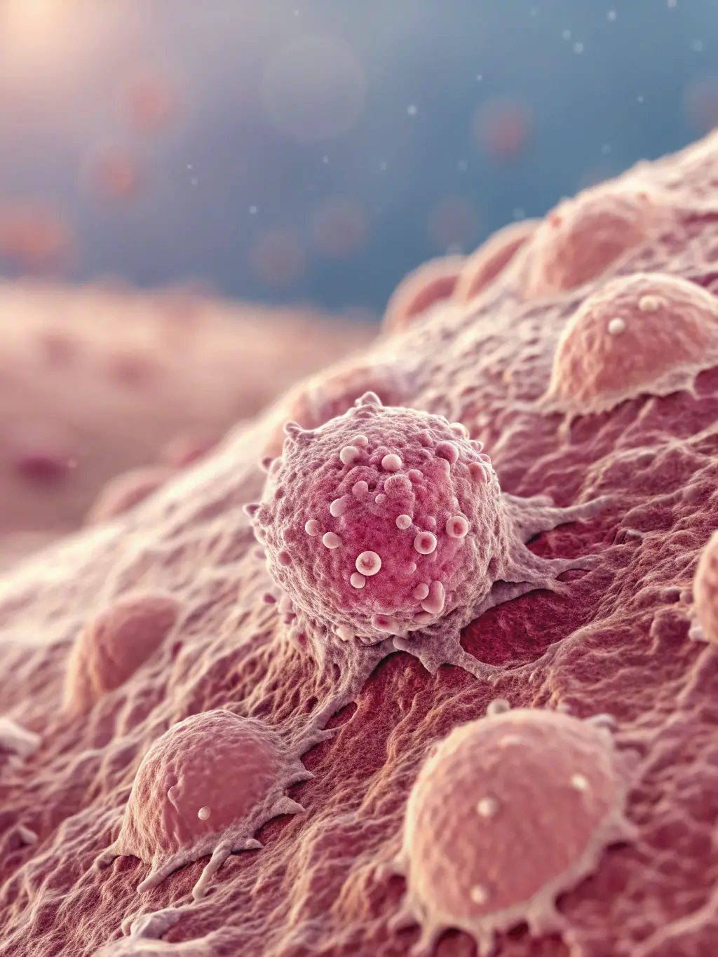 A microscopic view of a skin sample, emphasizing the precision and accuracy of Lonestar Med Lab's diagnostic capabilities in wound care.